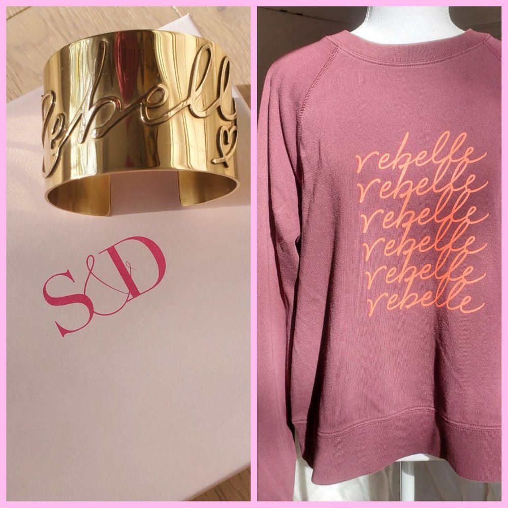 STELLA & DOT "Rebelle" cuff and sweatshirt
